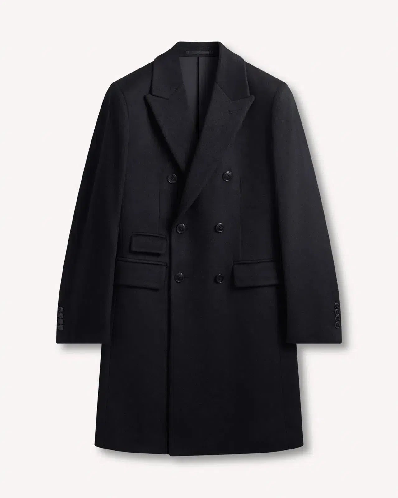 Kilgour Double Breasted Mid Length Overcoat Navy – Tailored Menswear | Malford of London