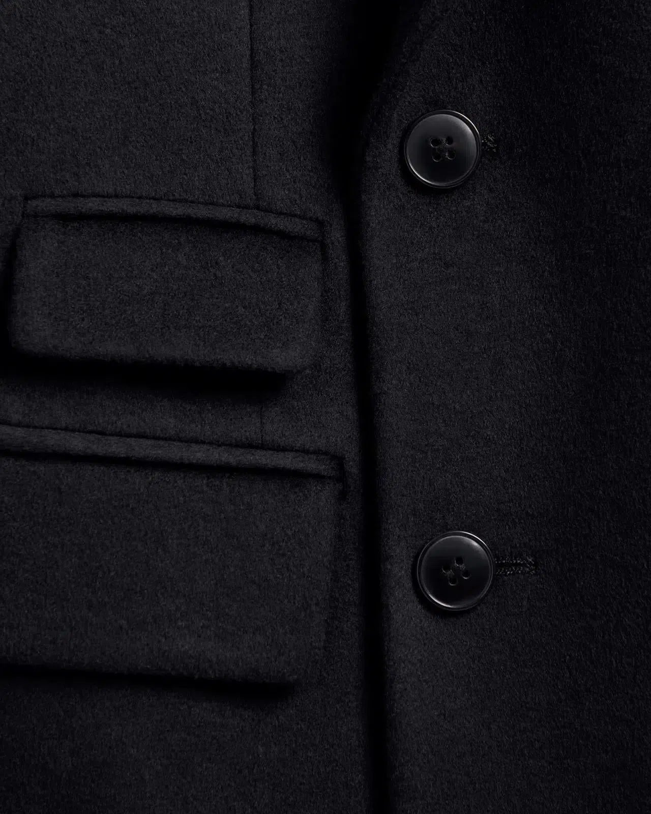 Kilgour Double Breasted Mid Length Overcoat Navy – Savile Row Menswear Outlet | Malford of London