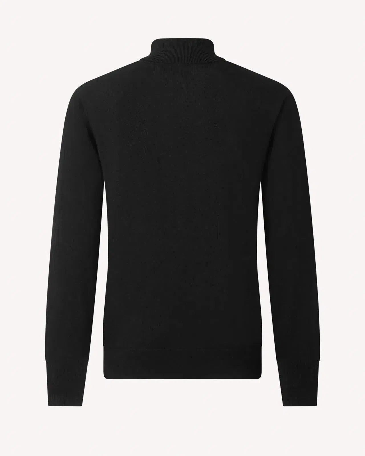 Kilgour Merino Wool Turtle Neck Jumper Black – Savile Row Menswear Outlet | Malford of London