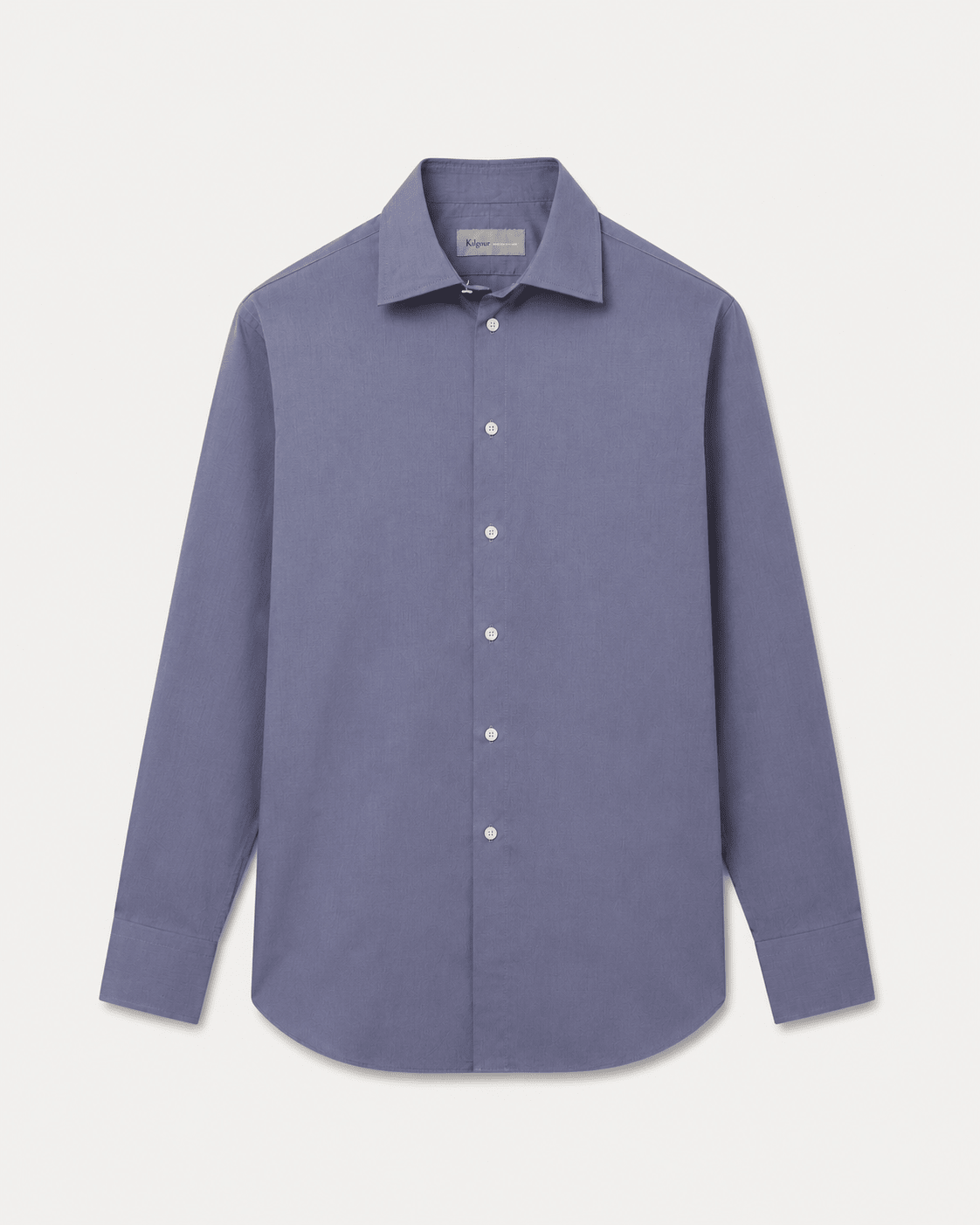 Kilgour Regular Collar Plain Cotton Shirt Indigo – Savile Row Menswear Outlet | Malford of London