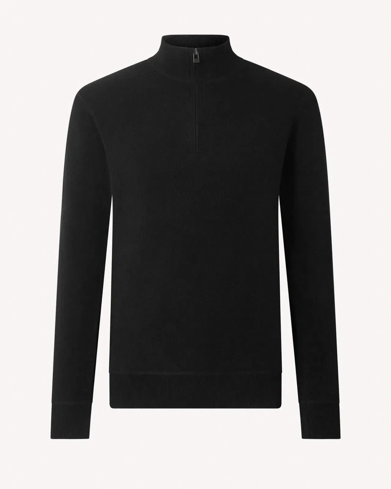 Kilgour Wool/Cashmere Mix 1/4 Zip Jumper Black – Savile Row Menswear Outlet | Malford of London