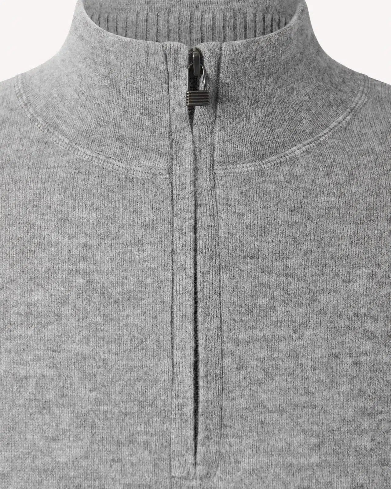 Kilgour Wool/Cashmere Mix 1/4 Zip Jumper Grey Flannel – Savile Row Menswear Outlet | Malford of London