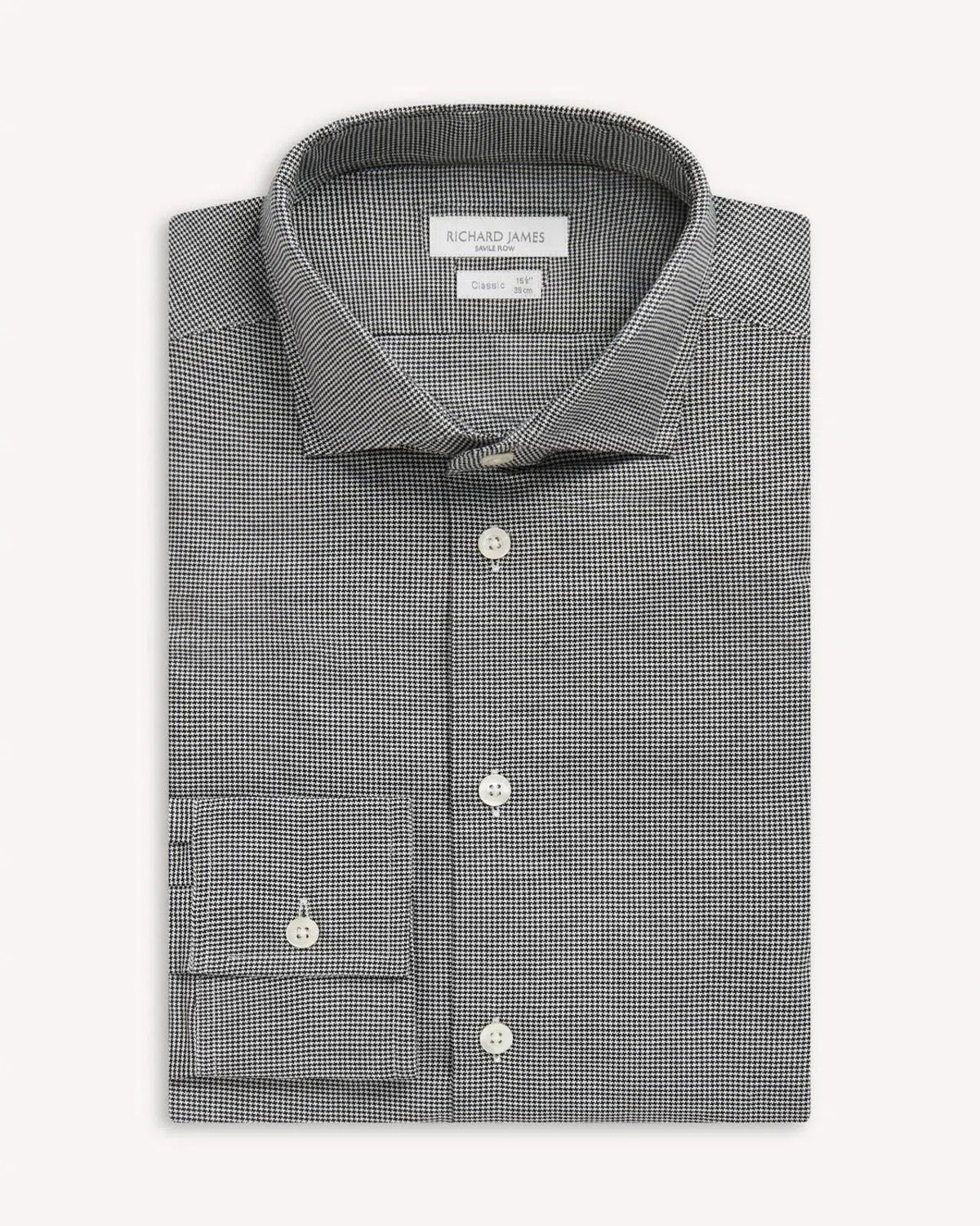 Richard James Black White Shirt Cotton - Malford_of_London_Tailoring_Archive