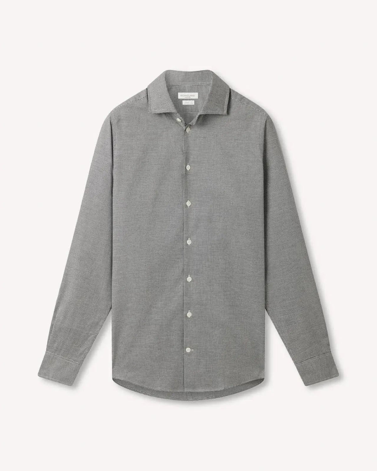 Richard James Black White Shirt Cotton - Malford_of_London_Tailoring_Archive