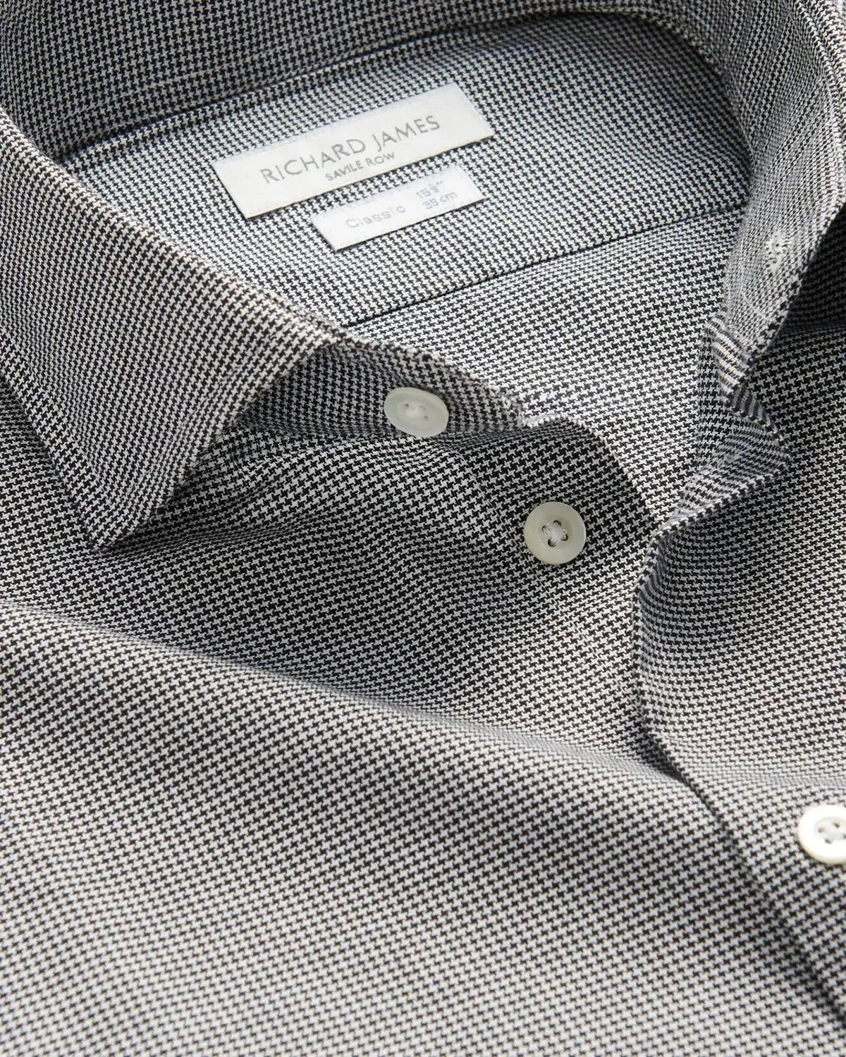 Richard James Black White Shirt Cotton - Malford_of_London_Tailoring_Archive