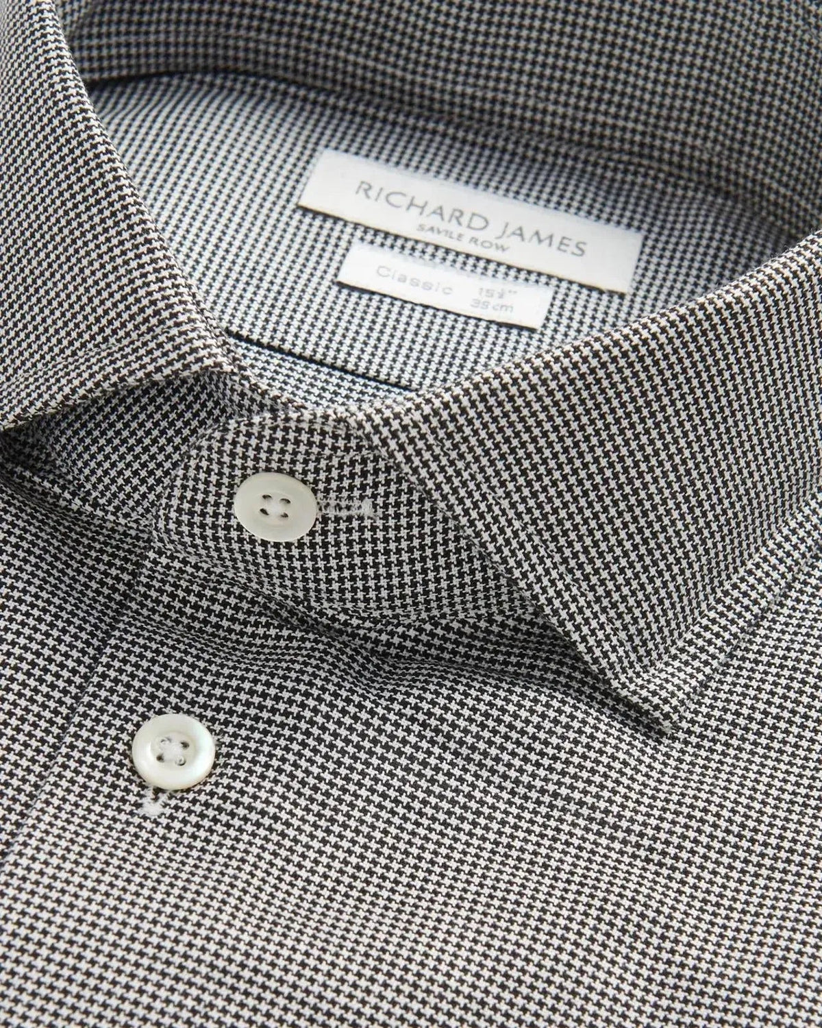 Richard James Black White Shirt Cotton - Malford_of_London_Tailoring_Archive