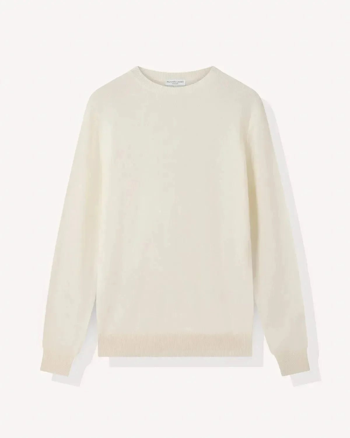 Richard James Cashmere Mix Crewneck Cream - Malford_of_London_Tailoring_Archive