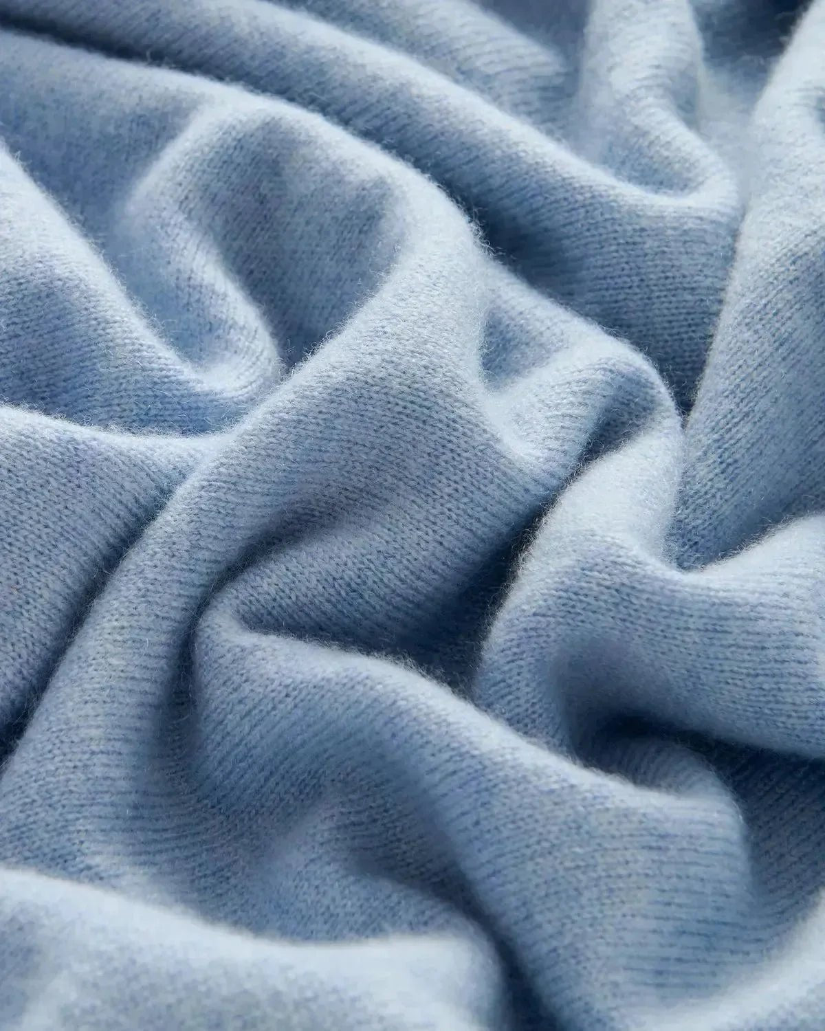Richard James Cashmere Mix Crewneck Sky Blue - Malford_of_London_Tailoring_Archive