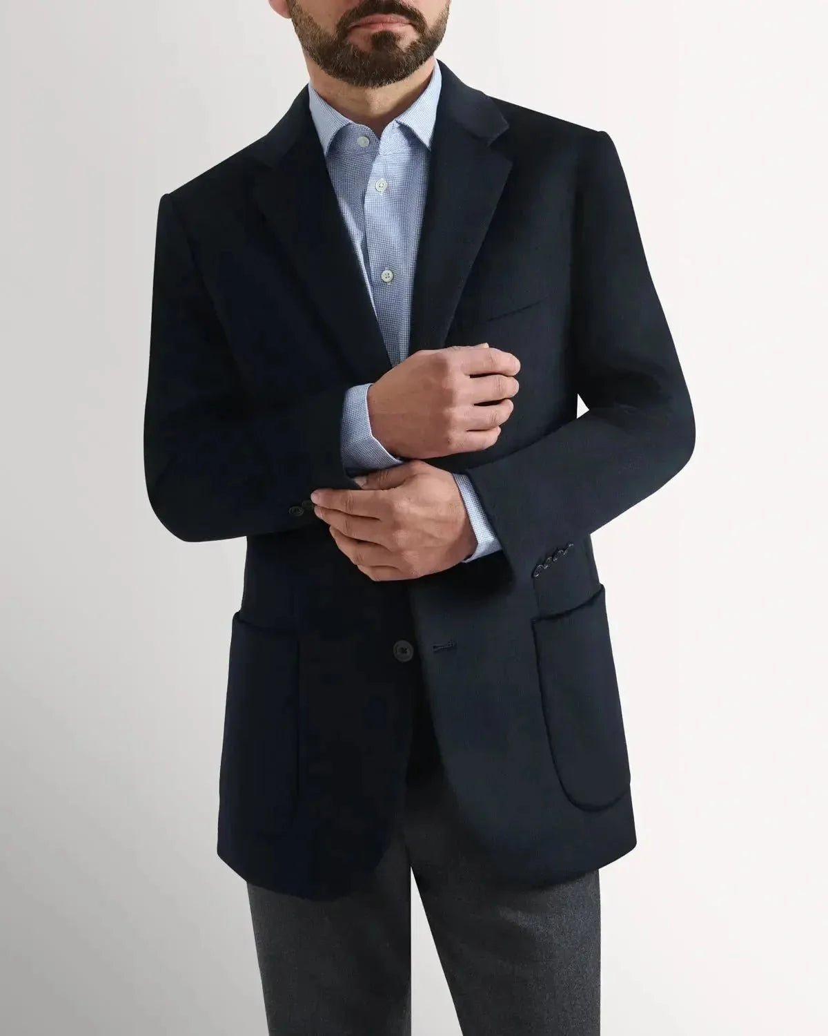 Richard James Cashmere Mix Jacket Navy - Malford_of_London_Tailoring_Archive