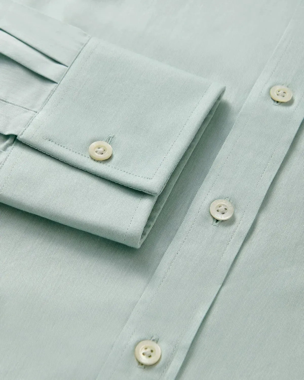 Richard James Classic Twill Shirt In Sage Green - Malford_of_London_Tailoring_Archive