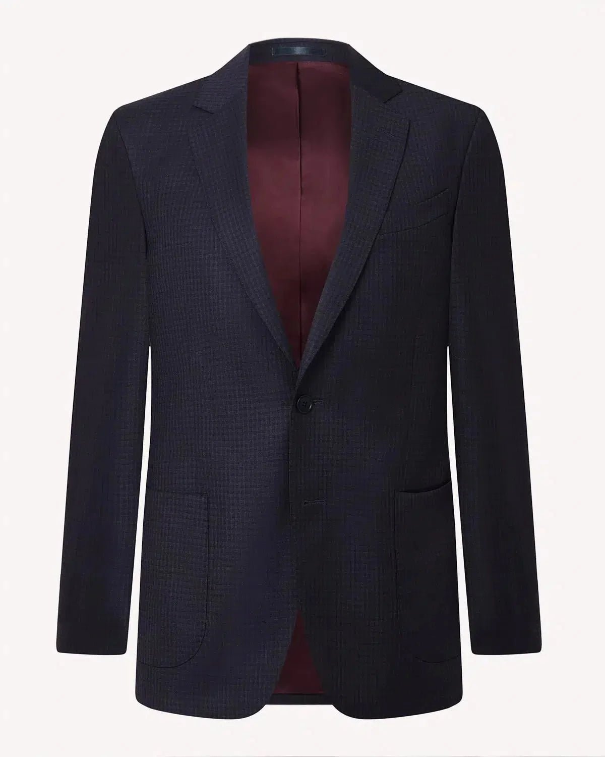 Richard James Club Check Jacket Navy Blue - Malford_of_London_Tailoring_Archive