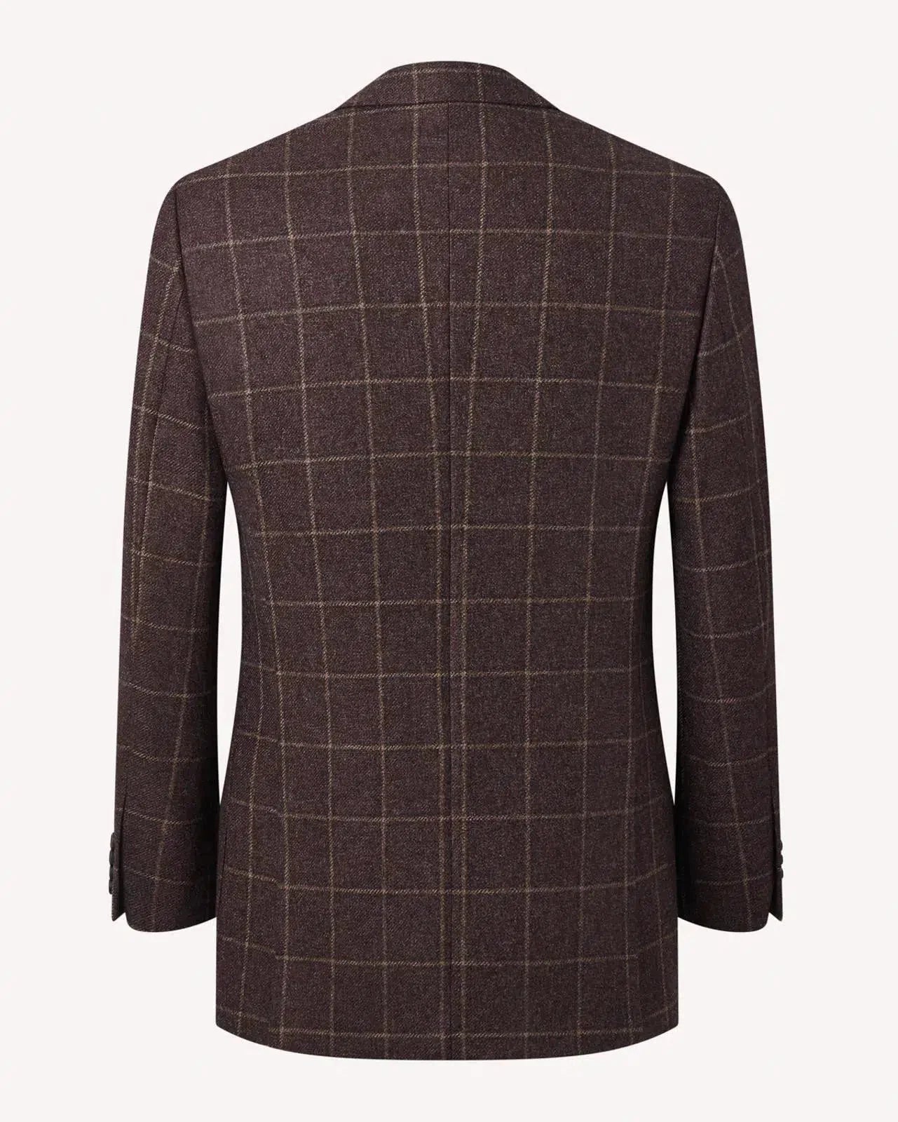 Richard James Large Window Check Tweed Jacket Brown Camel - Malford_of_London_Tailoring_Archive