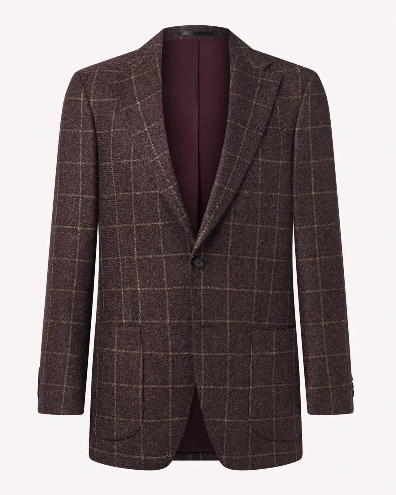 Richard James Large Window Check Tweed Jacket Brown Camel - Malford_of_London_Tailoring_Archive