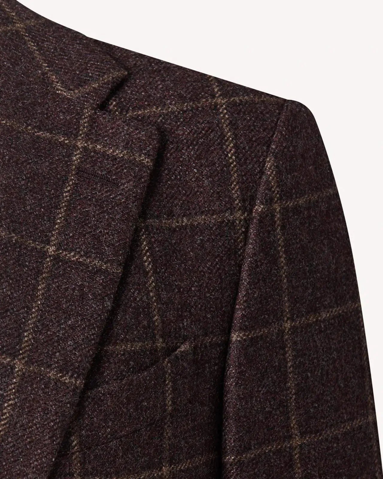 Richard James Large Window Check Tweed Jacket Brown Camel - Malford_of_London_Tailoring_Archive