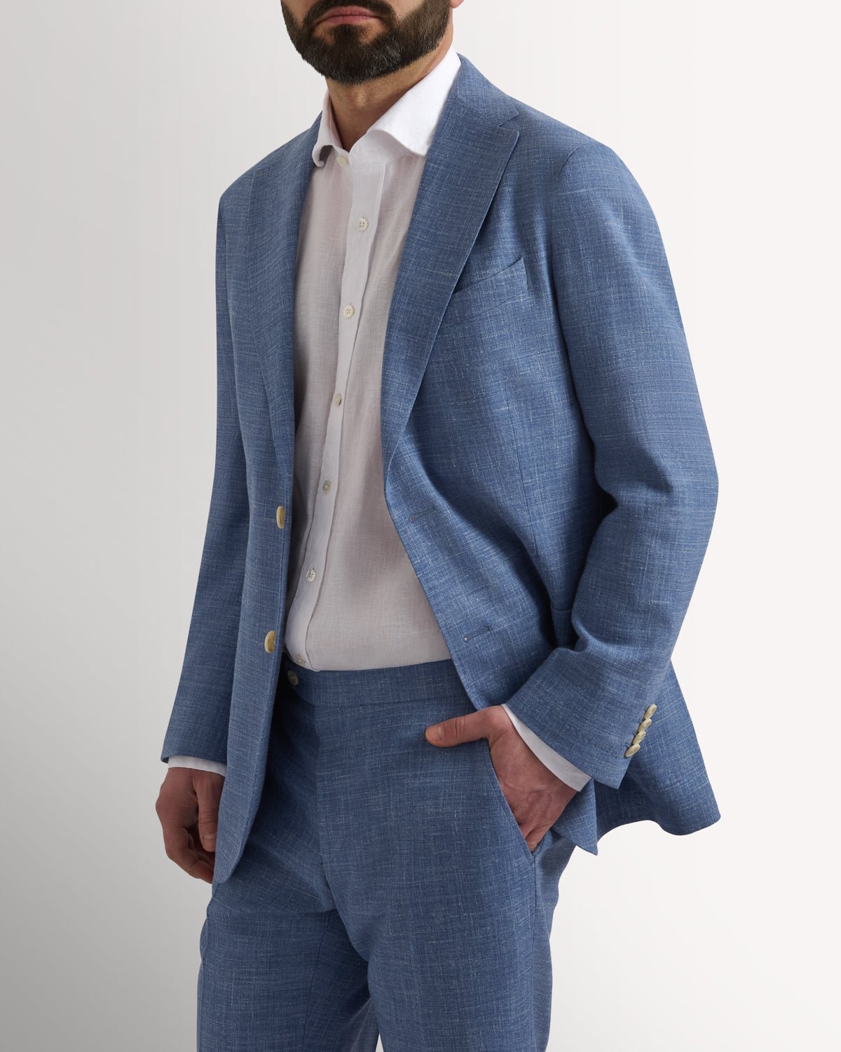 Richard James London Berwick Travel JKT Blue – Savile Row Menswear Outlet | Malford of London