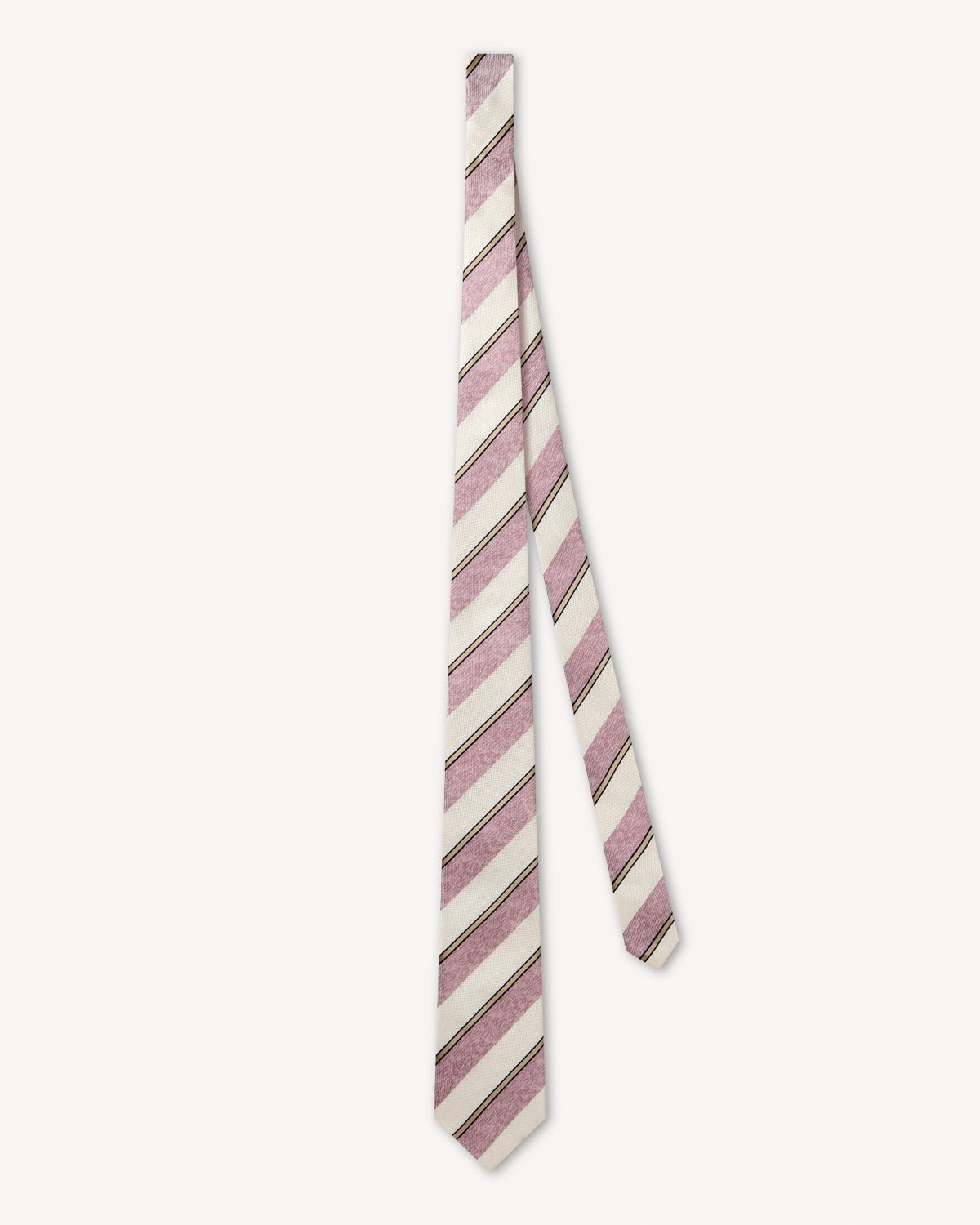 Richard James London Burlington Club Tie Cream Bronze Gold - Malford_of_London_Tailoring_Archive
