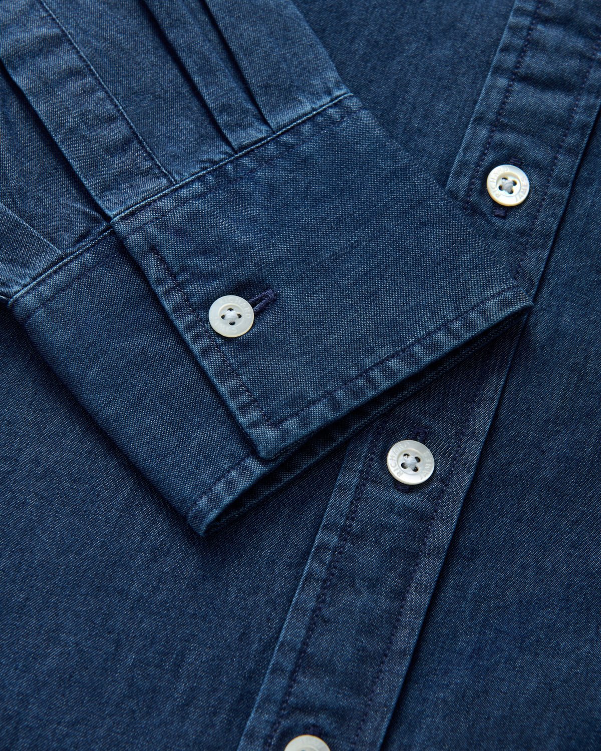 Richard James London Chambray Shirt Indigo - Malford_of_London_Tailoring_Archive