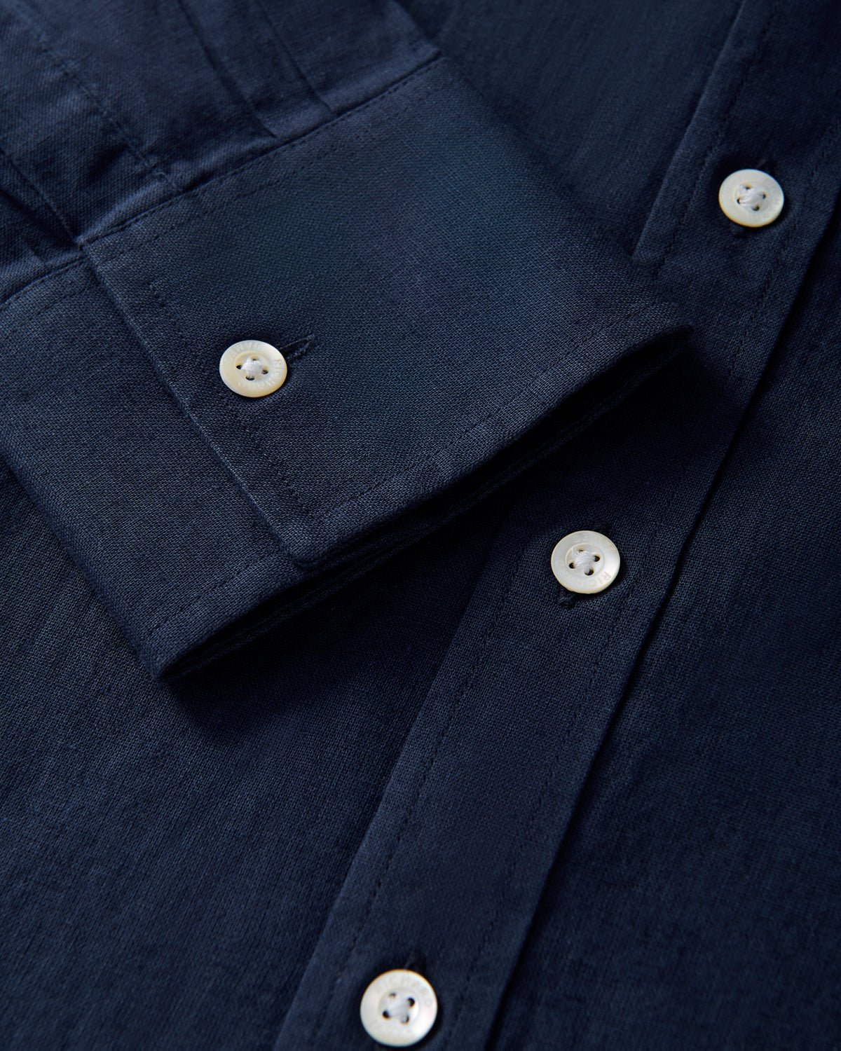 Richard James London Classic Linen Blend Shirt Navy – Savile Row Menswear Outlet | Malford of London