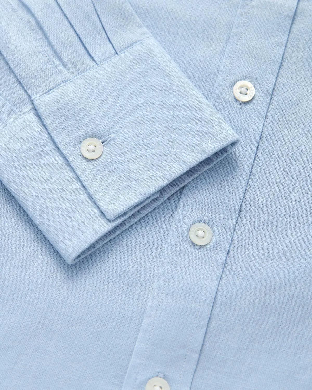 Richard James London Classic Linen Blend Shirt Sky - Malford_of_London_Tailoring_Archive
