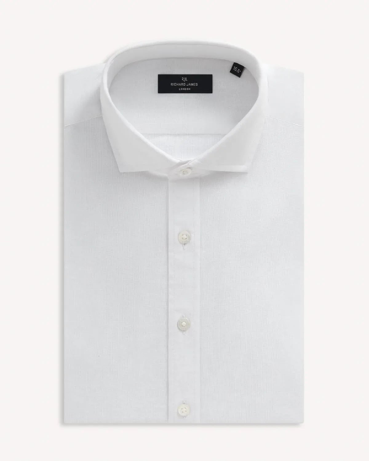 Richard James London Classic Linen Blend Shirt White - Malford_of_London_Tailoring_Archive