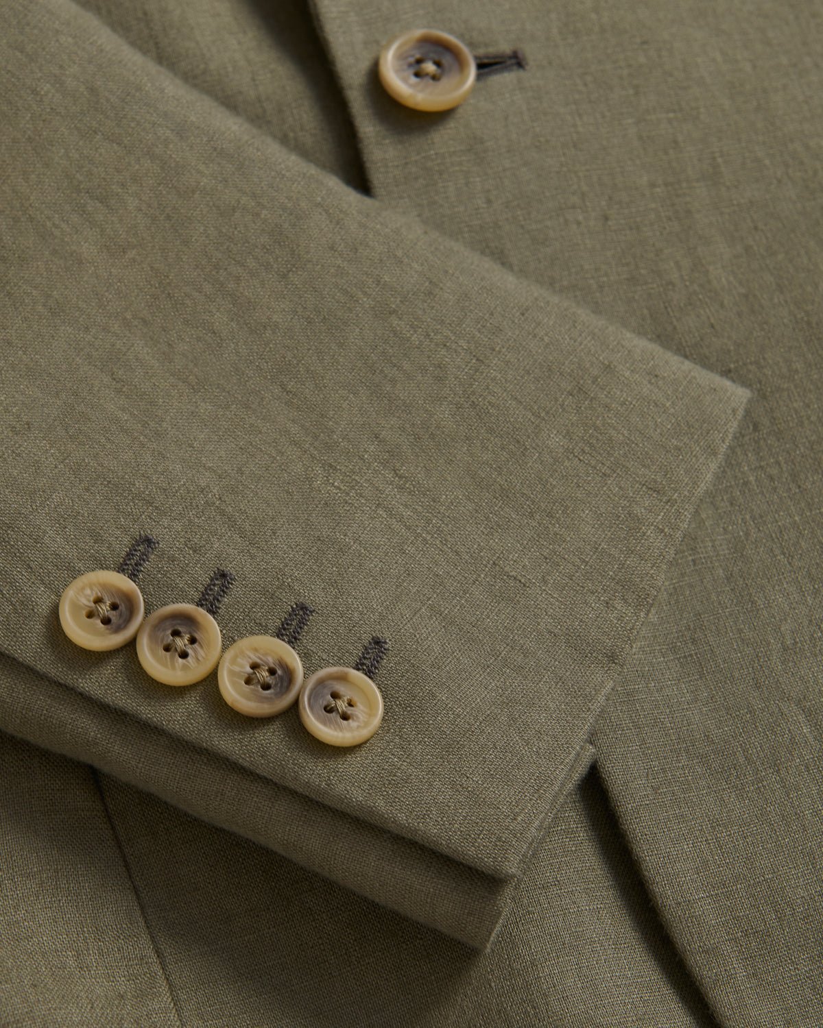 Richard James London Pure Linen SB2N Patch Pocket Jacket Khaki - Malford_of_London_Tailoring_Archive