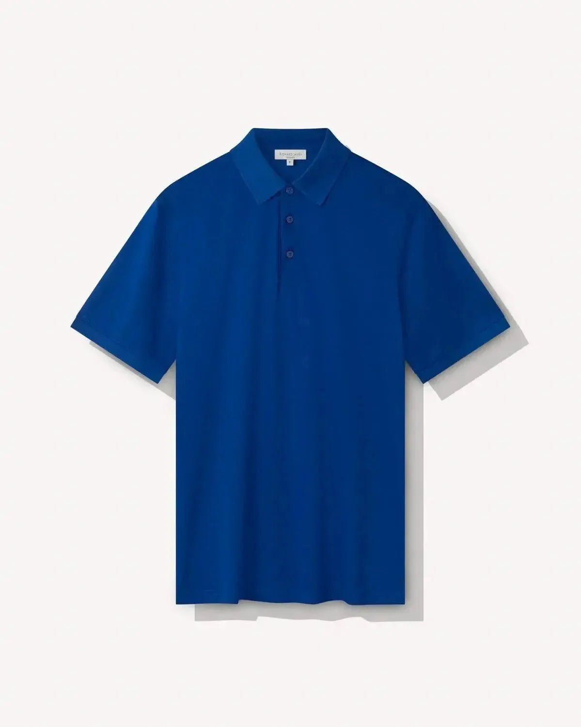 Richard James Mercerised Cotton Polo Shirt Air Force Blue - Malford_of_London_Tailoring_Archive