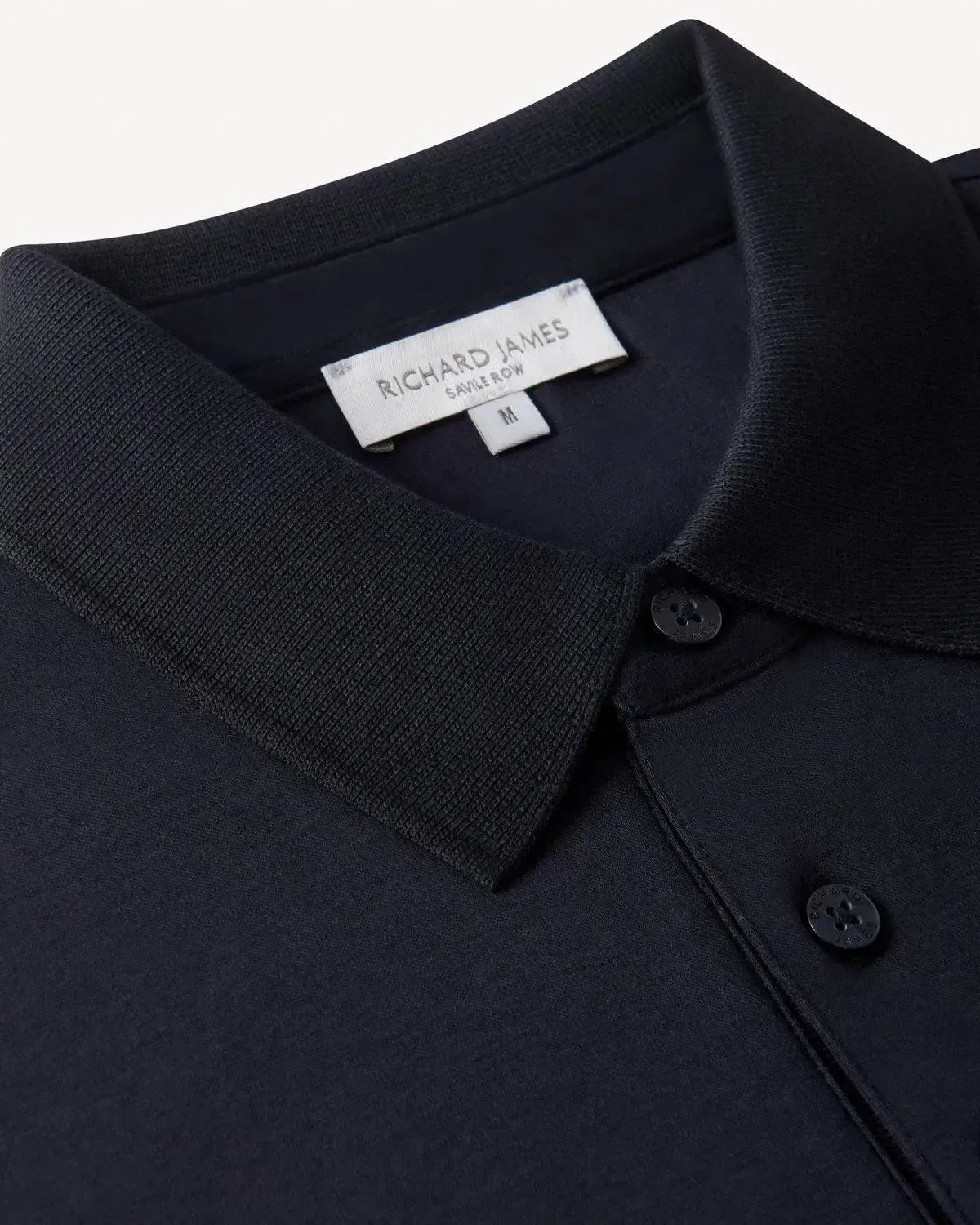 Richard James Mercerised Cotton Polo Shirt Navy - Malford_of_London_Tailoring_Archive
