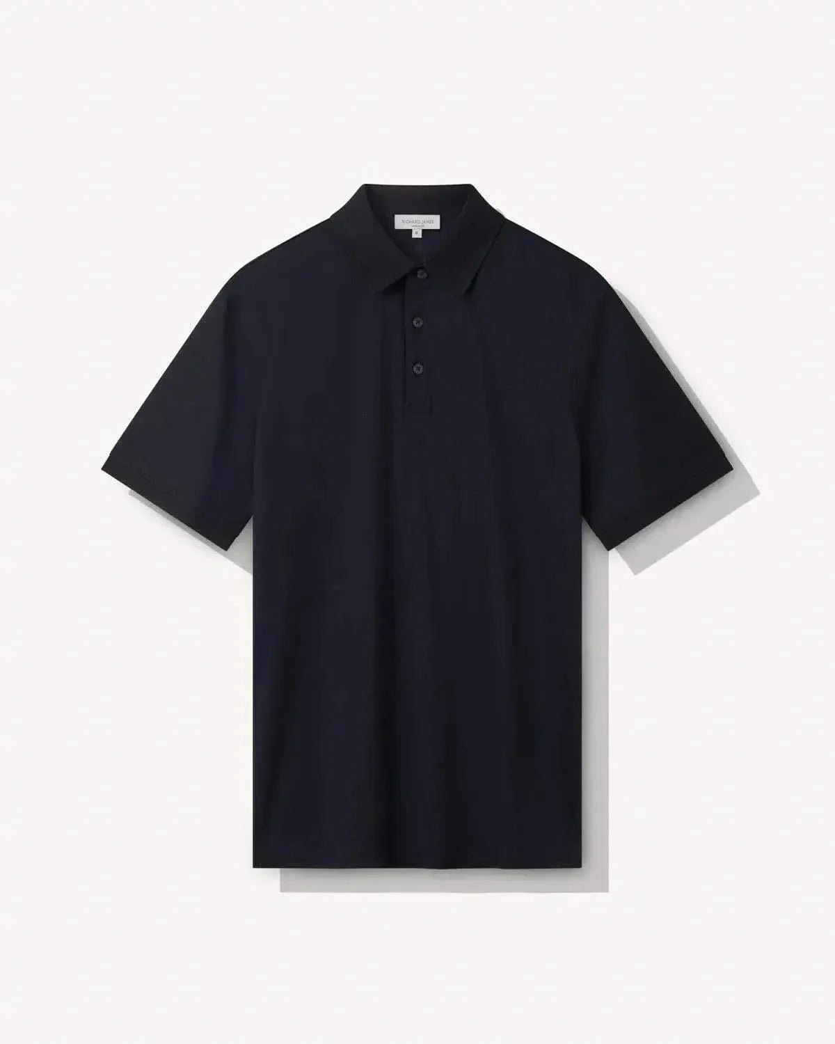 Richard James Mercerised Cotton Polo Shirt Navy - Malford_of_London_Tailoring_Archive