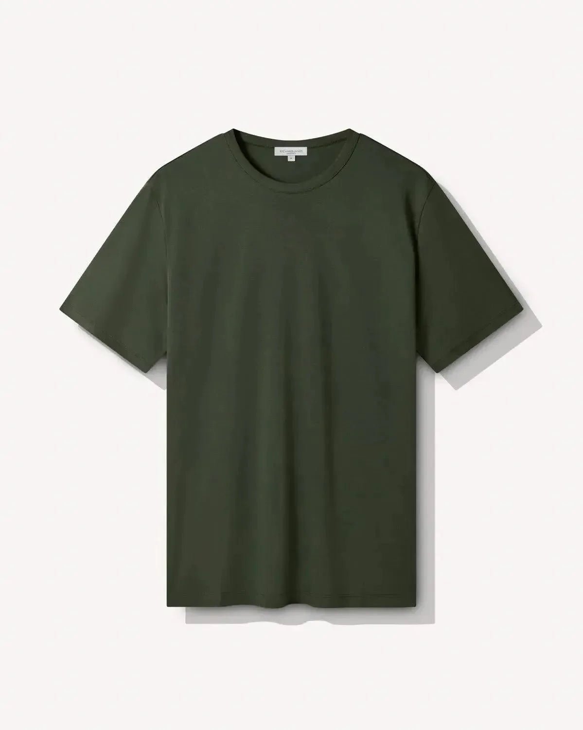 Richard James Mercerised Cotton T-Shirt Olive - Malford_of_London_Tailoring_Archive