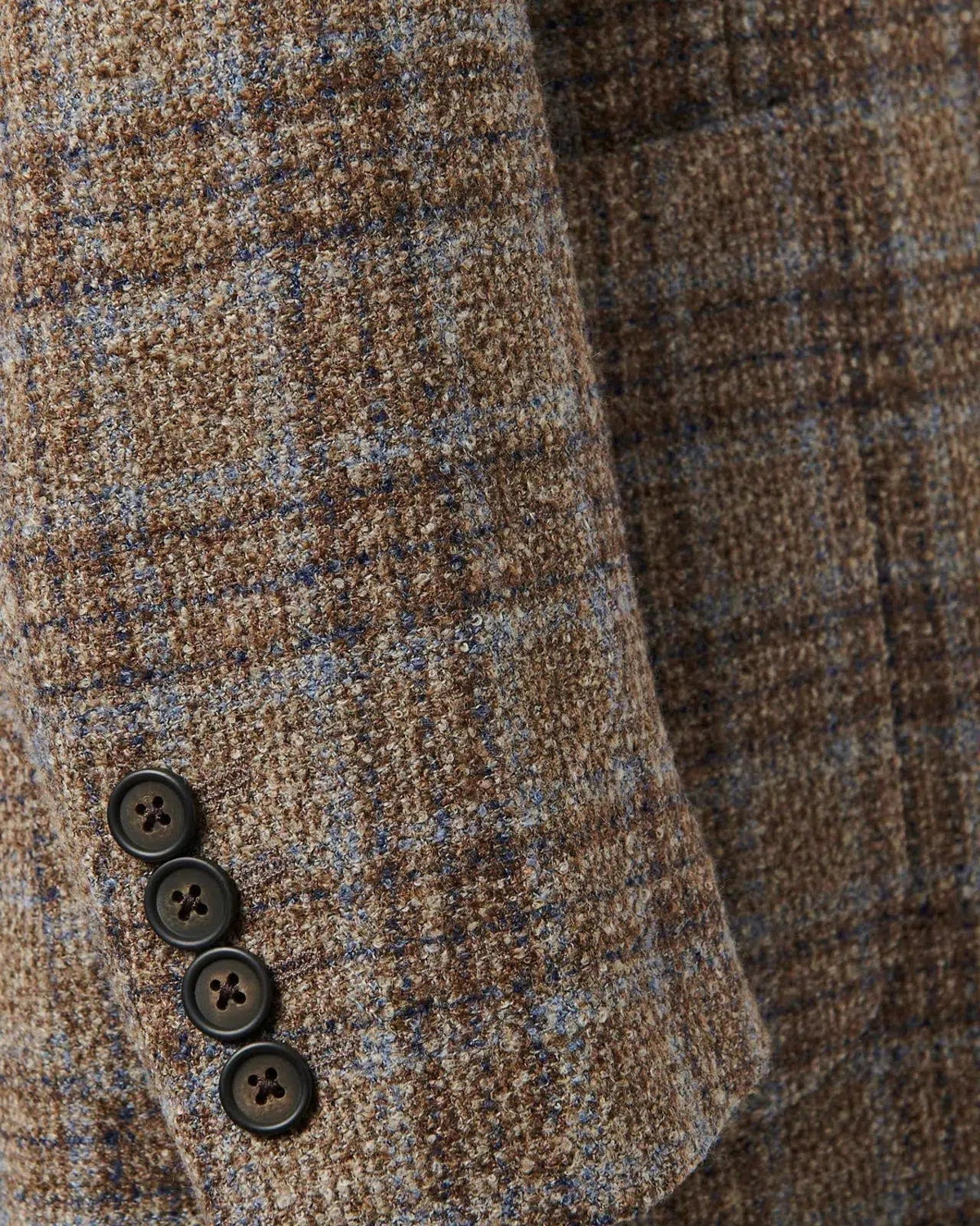 Richard James Overcheck Tweed Single Breasted Jacket Olive Blues - Malford_of_London_Tailoring_Archive