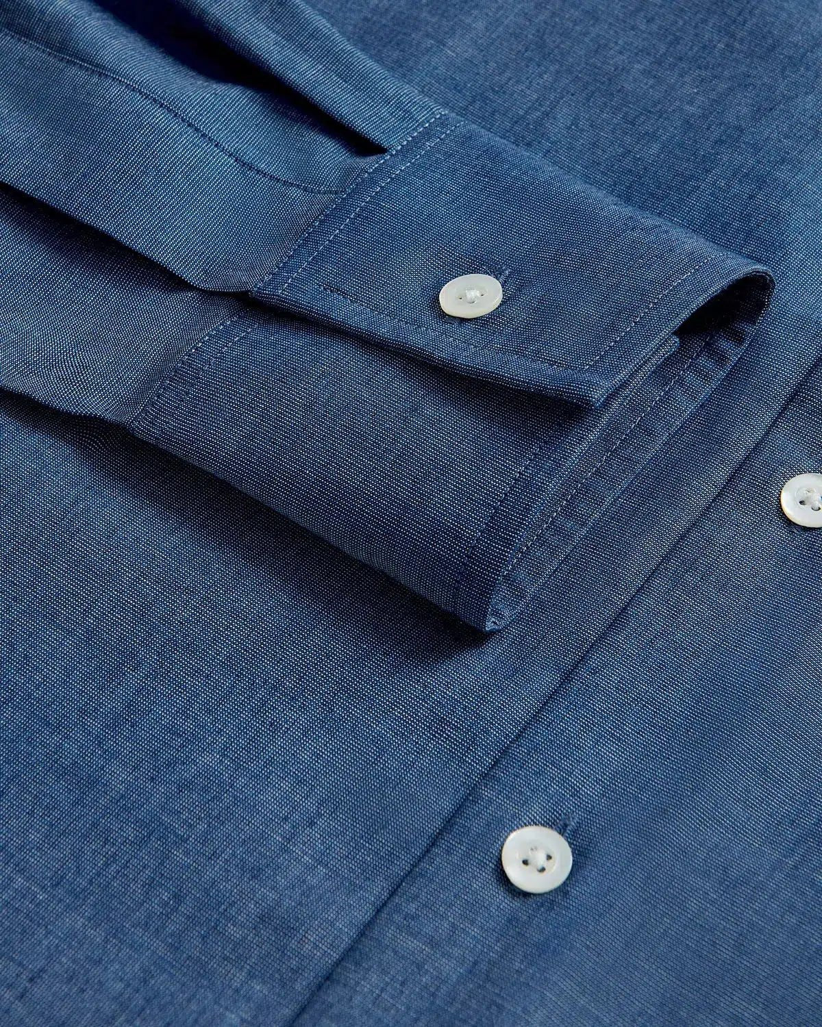 Richard James Poplin Shirt Blue - Malford_of_London_Tailoring_Archive
