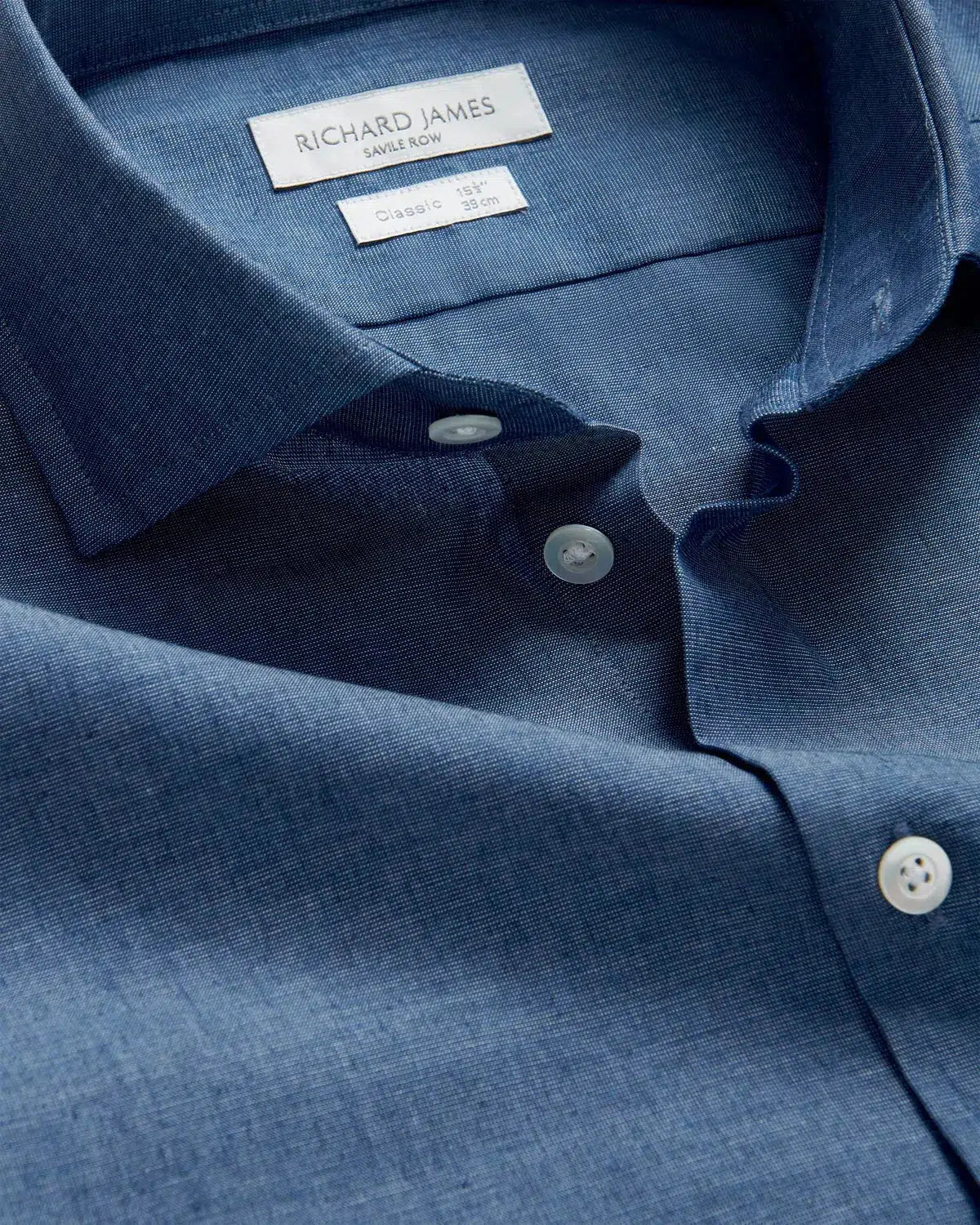 Richard James Poplin Shirt Blue - Malford_of_London_Tailoring_Archive