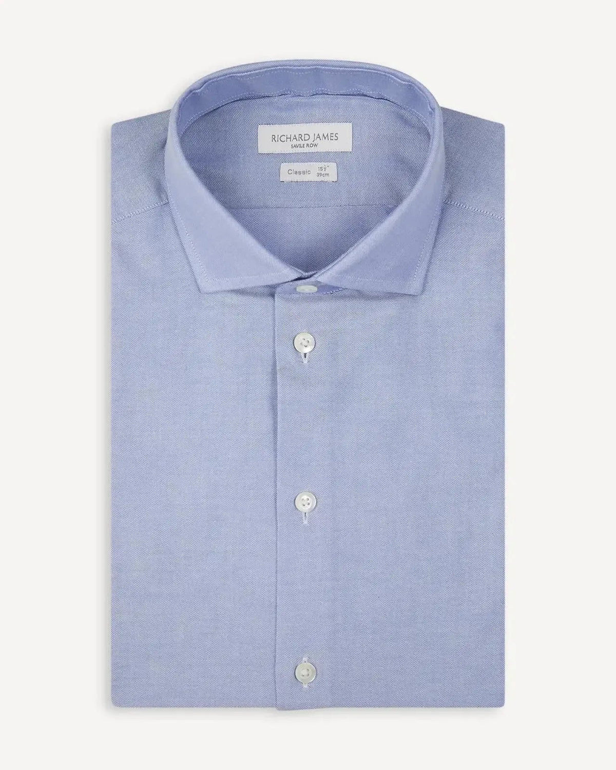 Richard James Tailored Fit Oxford Shirt Sky Blue - Malford_of_London_Tailoring_Archive