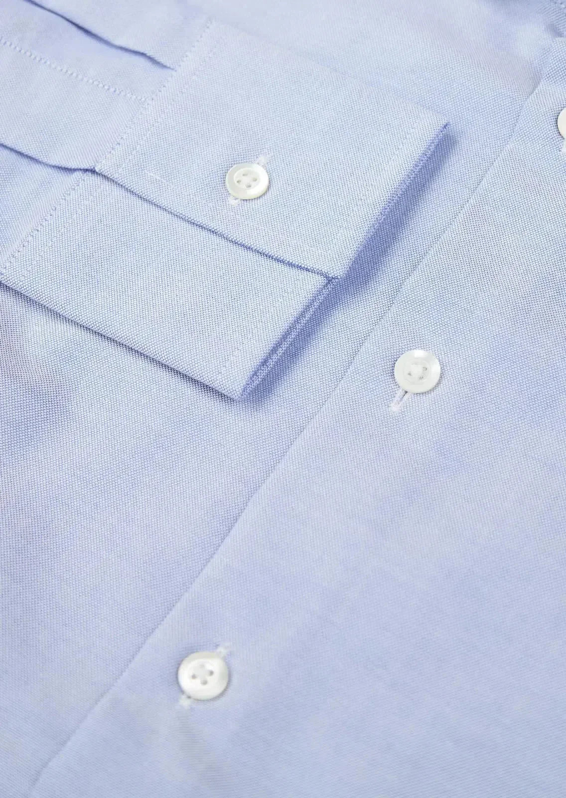 Richard James Tailored Fit Oxford Shirt Sky Blue - Malford_of_London_Tailoring_Archive