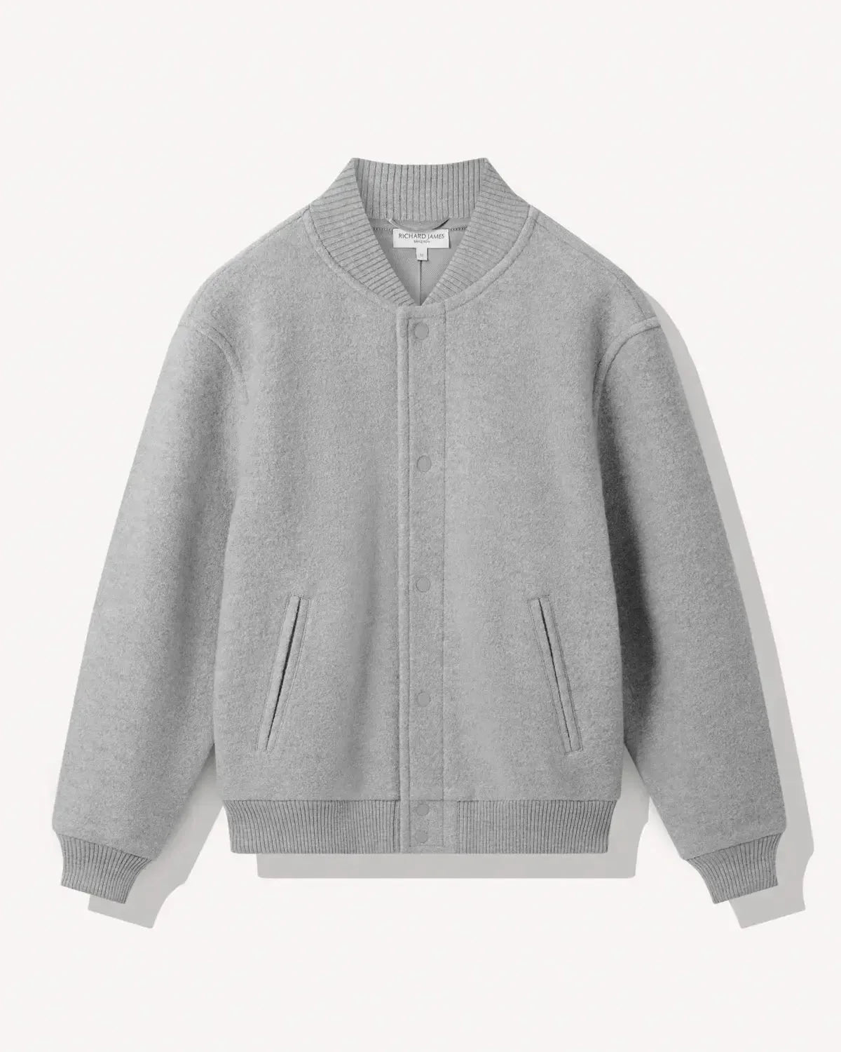 Richard James Wool College Bomber Grey - Malford_of_London_Tailoring_Archive