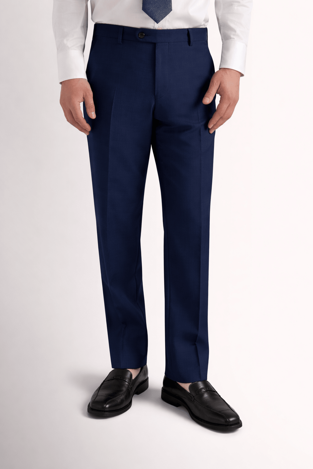 RJL CARLISLE WOOL/MOHAIR FLAT FRONT TROUSER – Savile Row Menswear Outlet | Malford of London