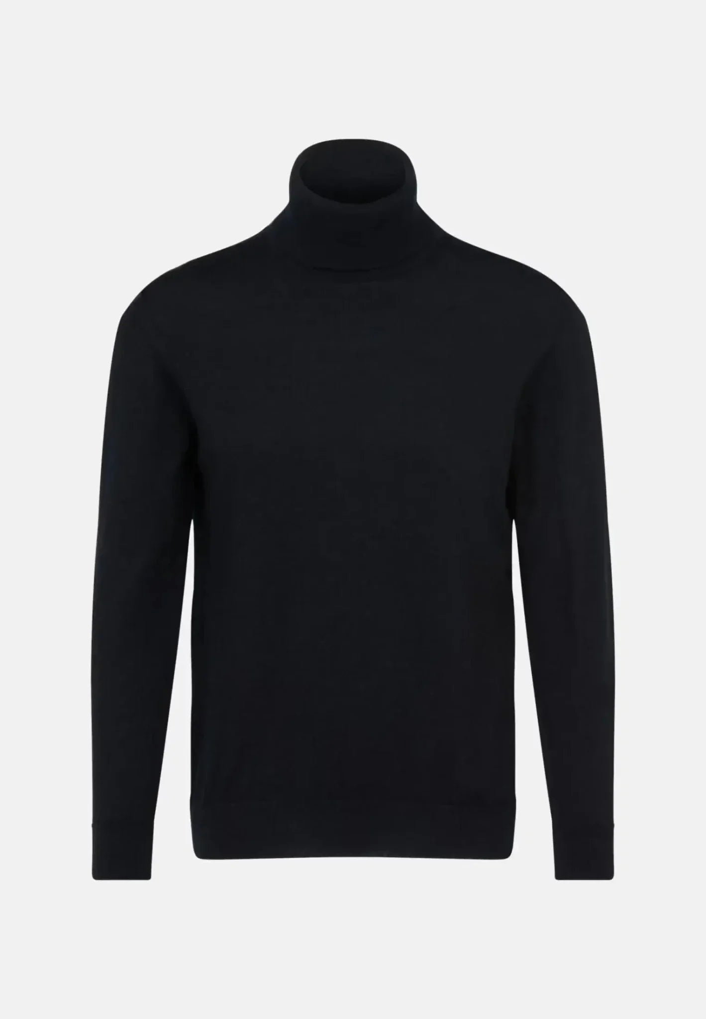 Seidensticker Merino Wool Roll Neck Knit Black – Tailored Menswear | Malford of London