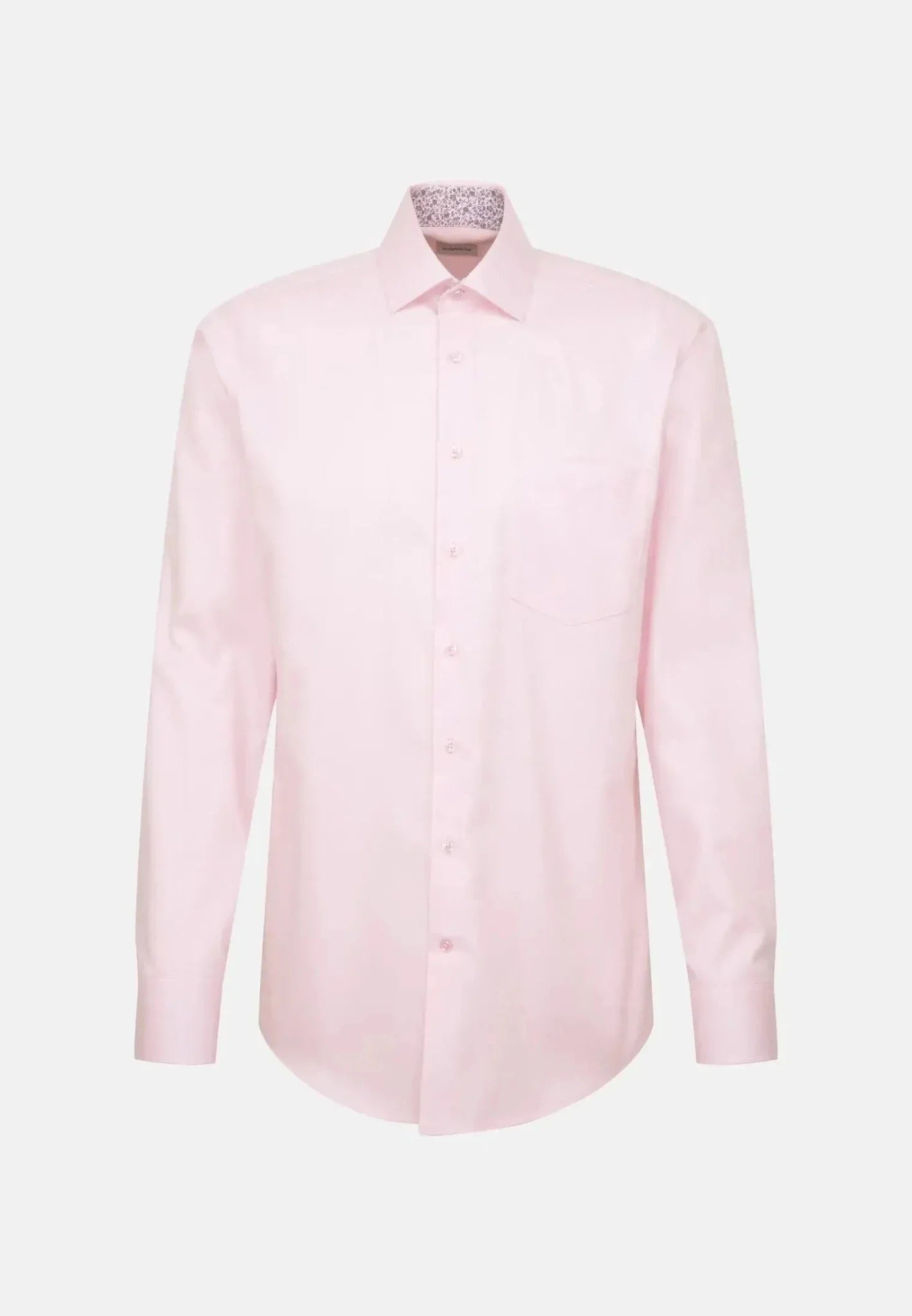 Seidensticker Regular Fit No Iron Business Kent Contrast Patch Business Shirt Pink – Tailored Menswear | Malford of London