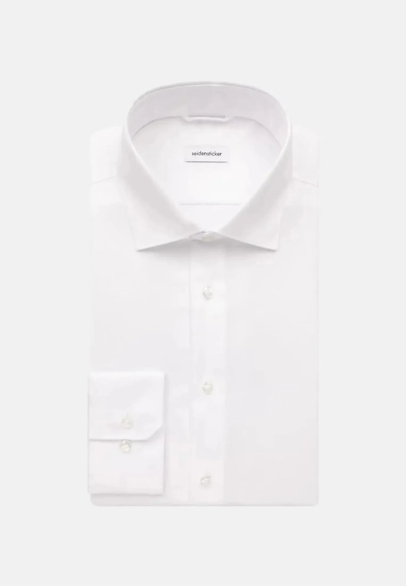 Seidensticker Regular Fit No Iron New Kent Combi Cuff Business Shirt White – Tailored Menswear | Malford of London