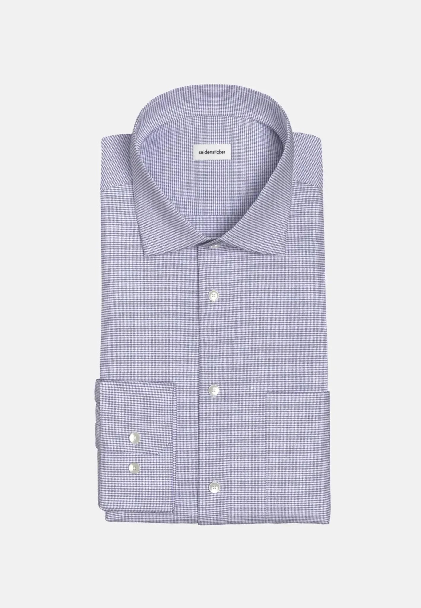 Seidensticker Regular Fit No Iron New Kent Structured Business Shirt Light Blue – Tailored Menswear | Malford of London