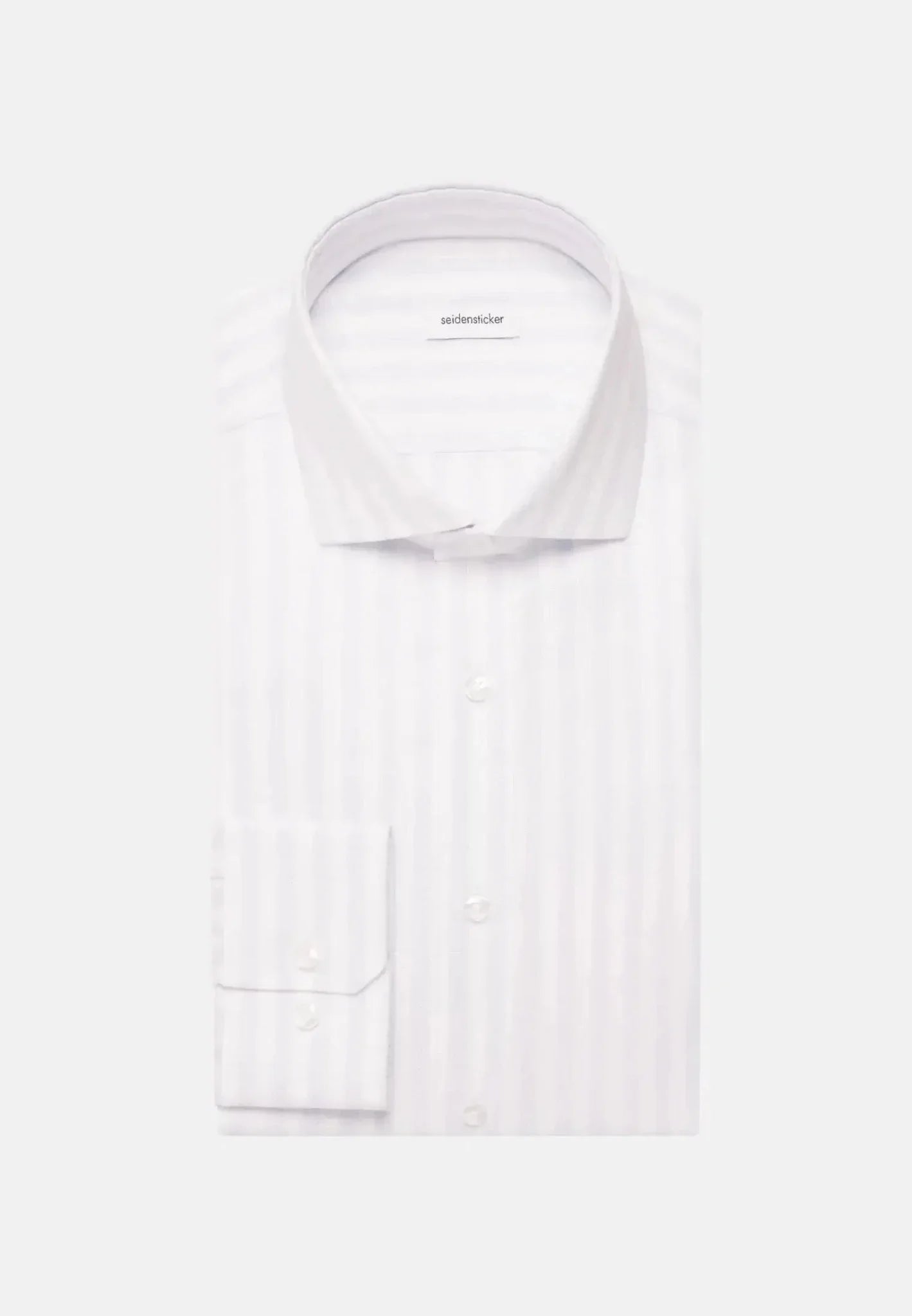 Seidensticker Regular Fit No Iron Spread Kent Structured Stripe Business Shirt Light Blue – Tailored Menswear | Malford of London