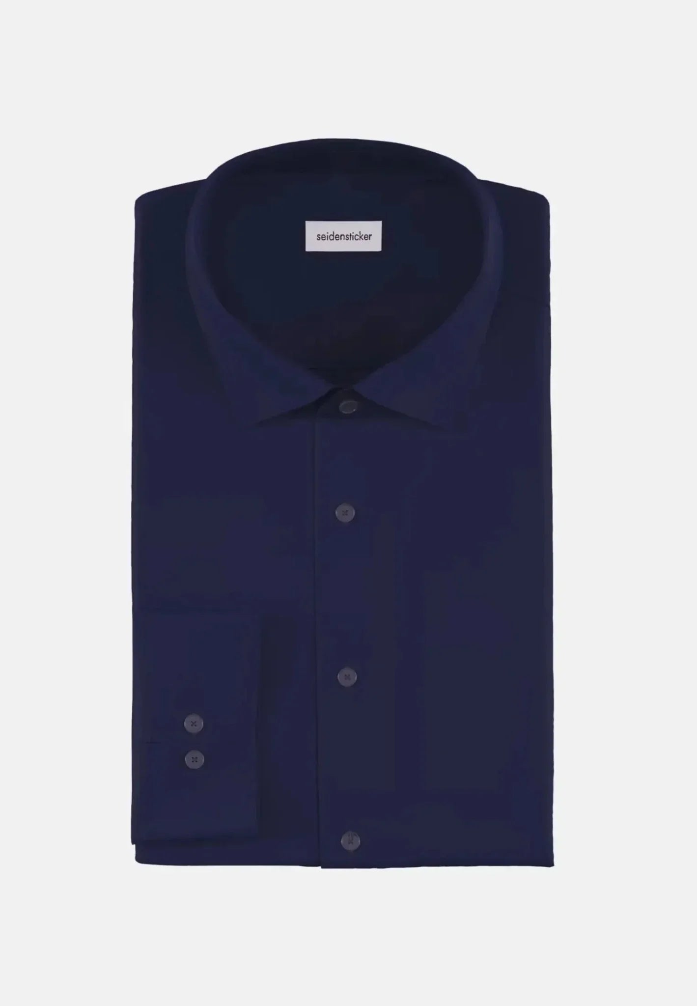 Seidensticker Shaped Fit Easy Iron New Kent Business Shirt Dark Blue – Tailored Menswear | Malford of London