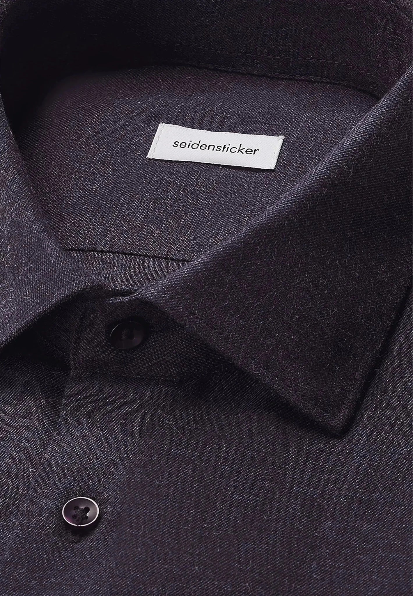 Seidensticker Slim Fit New Kent Flannel Shirt Dark Blue – Tailored Menswear | Malford of London