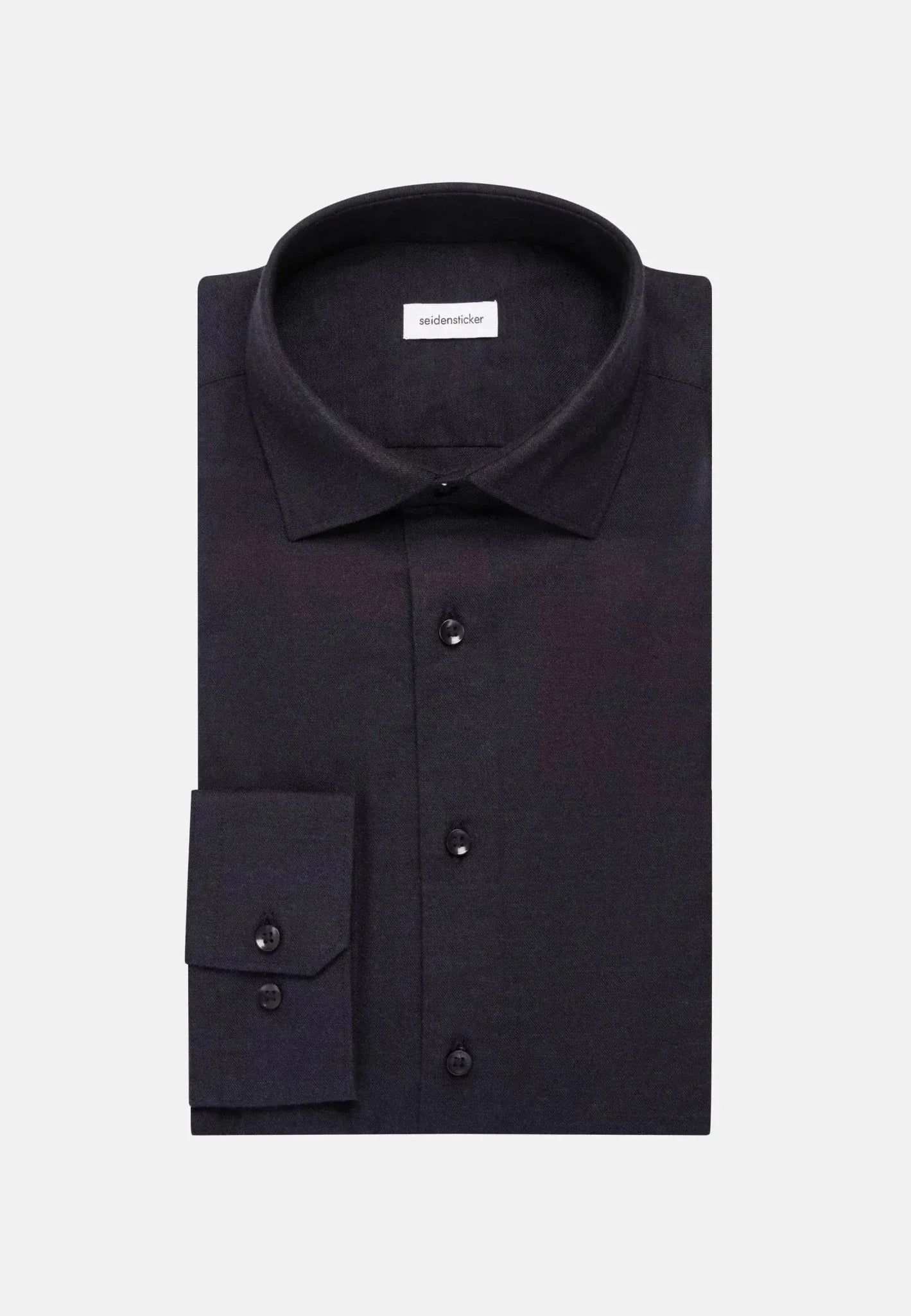 Seidensticker Slim Fit New Kent Flannel Shirt Dark Blue – Tailored Menswear | Malford of London