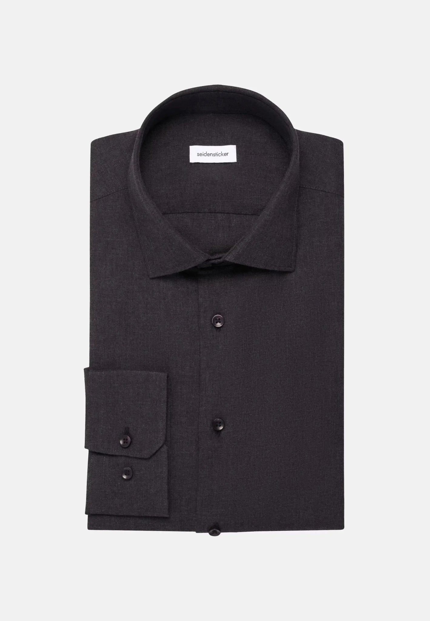 Seidensticker Slim Fit New Kent Flannel Shirt Grey – Tailored Menswear | Malford of London