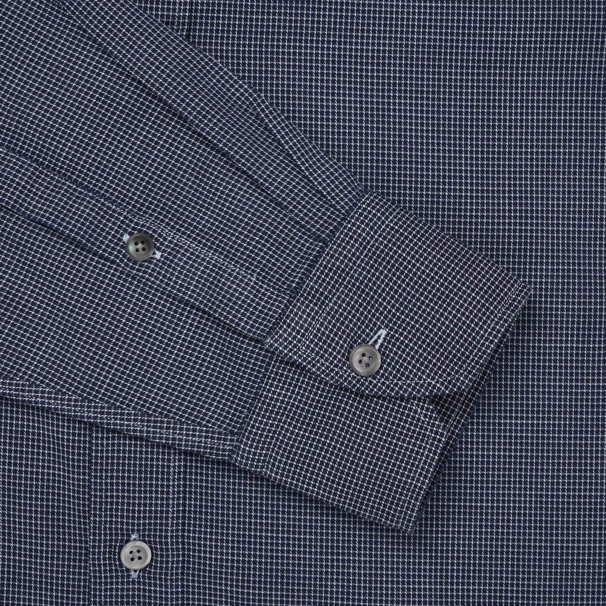 Thomas Pink Shirt Tailored Fit Check Blue Cotton – Savile Row Menswear Outlet | Malford of London