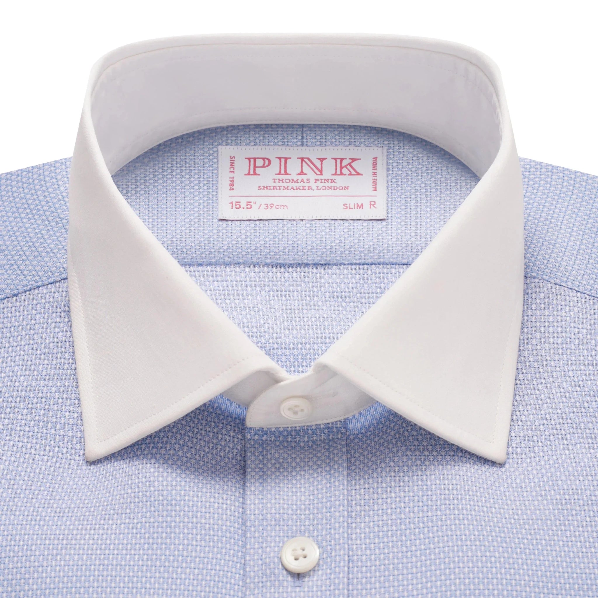 Thomas Pink Slim Fit Formal Open Weave Dobby Shirt – Savile Row Menswear Outlet | Malford of London