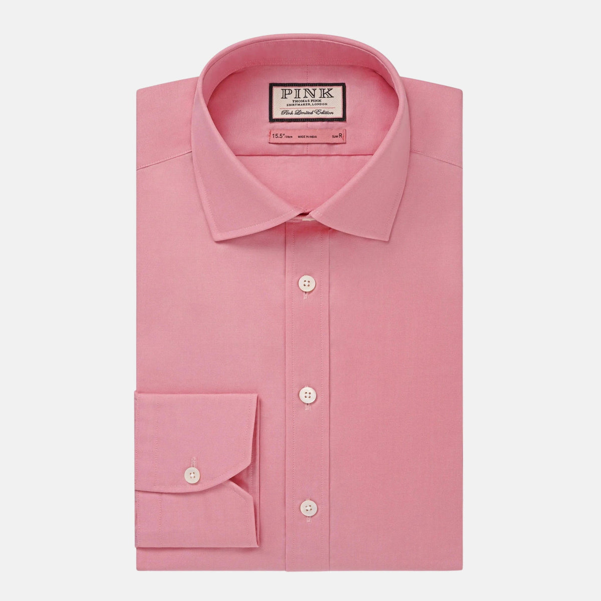 thomas pink slim fit dress shirt Pale Pink Slim Fit Essential Linen Formal Shirt