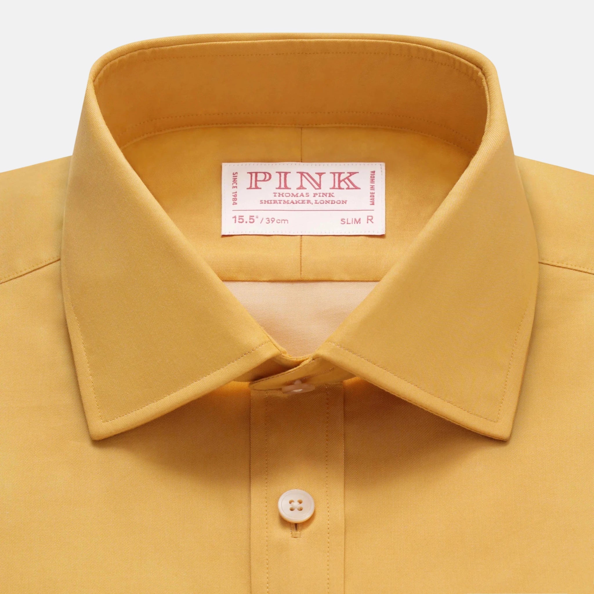 Thomas Pink Slim Fit Formal Solid Colour Twill Shirt
