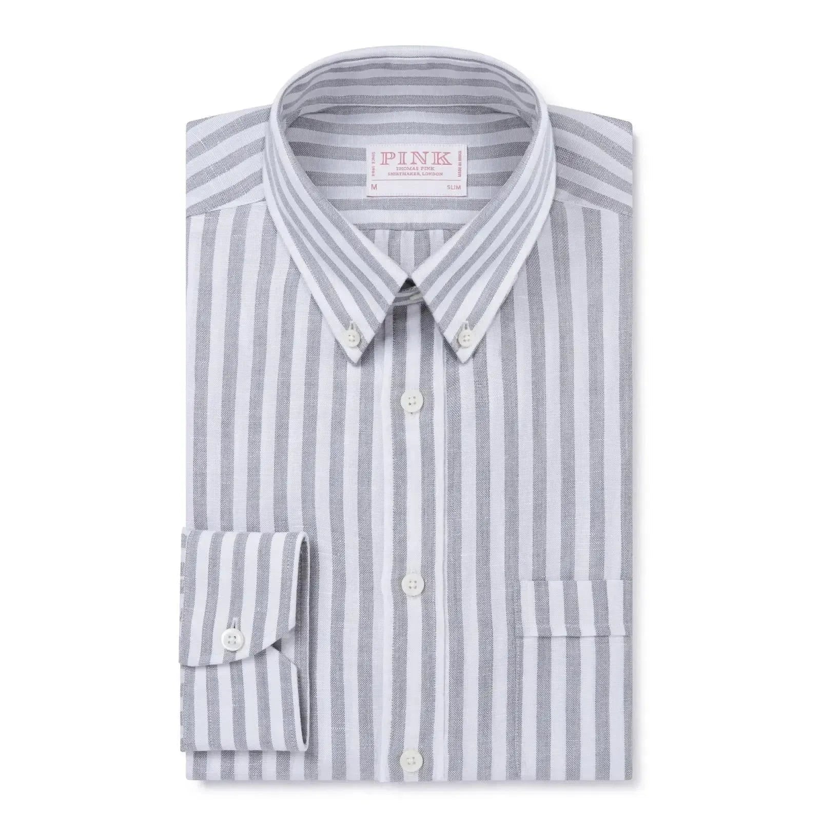 Thomas Pink Slim Fit Smart Casual Oxford Stripe Shirt – Savile Row Menswear Outlet | Malford of London